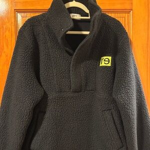 RE INC FRACTALS SHERPA FLEECE BLACK Size Large